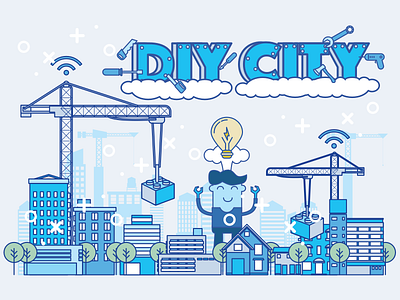 DIY CITY building city creation illustration storyboard