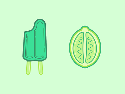 Lime ice pop