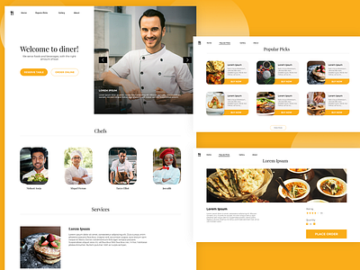 Diner UI design ui uidesign web webdesign