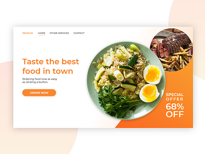 Restaurant Web UI landing page restaurant ui ui designs uidesign web webdesign