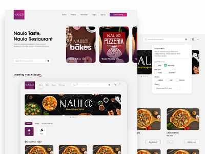 Naulo Restaurant UI landing page pos restaurant restaurant app uidesign