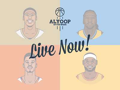 Alyoop of the Week basketball design illustration logo nba one page ui vector web website