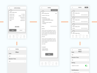 Poppinz | Wireframes app flow mobile prototype ux wireframe