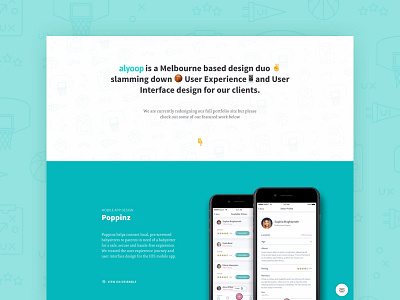 Alyoop Interim Portfolio agency app design mobile portfolio responisve studio ui ux web