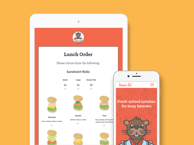 Beaver's Tail Responsive app design mobile order responsive ui ux web
