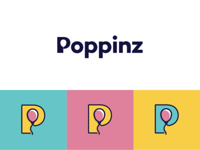 Poppinz | Logotype and Icon app baby balloon brand branding design fun icon logo logotype web