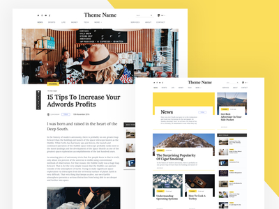 SME Theme | Article and Channel Page article design saas theme typography ui ux web