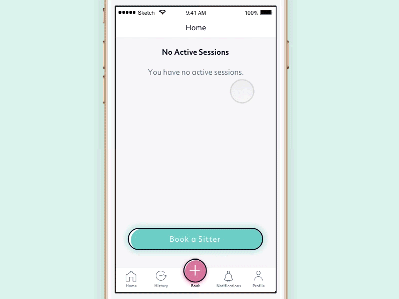 Poppinz | Babysitter Booking Process Animation animation app book design filter ios iphone profile ui ux web