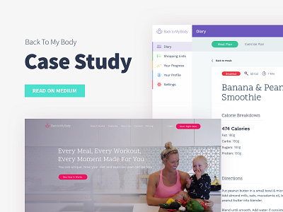 Back To My Body | Case Study app case study design interface medium product ui ux web