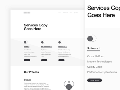 Services Page Wireframe