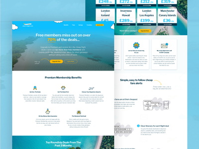 Jack's Flight Club | Landing Page Design cta experience landing page travel user ux web wireframe