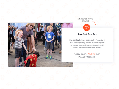 Pawmeup | Landing Page Section card card style dog friendly landing landing page style ui user interface