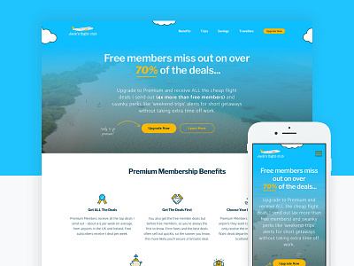 Jack's Flight Club | ** WEBSITE LIVE ** conversion icon landing page pricing table travel ui ux web