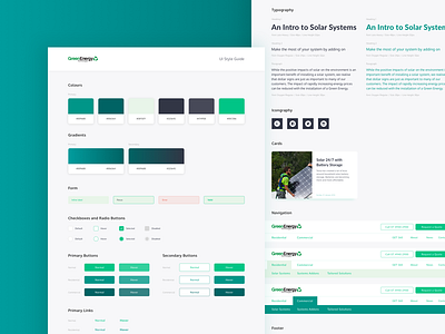 Solar Company | UI Style Guide button design style guide ui user interface ux web website