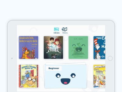 Bookbot | MVP Library Page App app book bot card children cute mvp reading ui ux