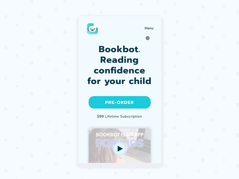 Bookbot | Landing Page Mobile