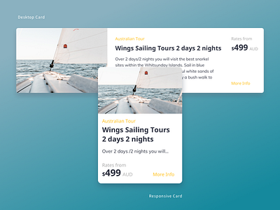 Fluid Cards cards design interface mobile responsive tourism travel ui