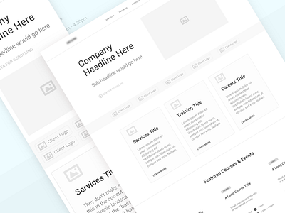 Project Management Consultancy | Landing Page UX Wireframe