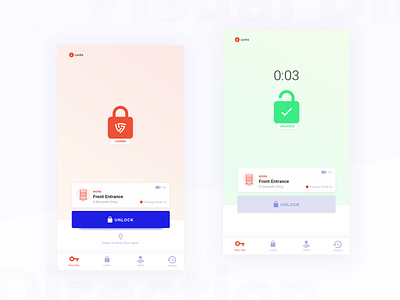 UI Visual Direction (Not Chosen) | Smart Lock App