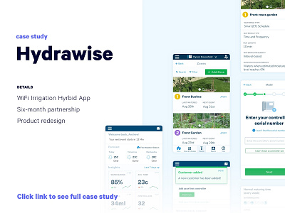 Hydrawise Case Study | UX UI Product Design Mobile Web App