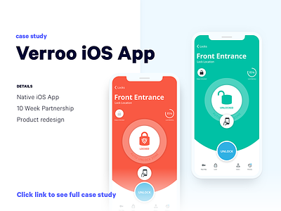 Verroo Smart Lock App | Case Study app casestudy design interaction interface ios lock mobile ui usability ux