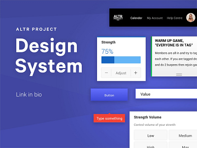 Design System ALTR | Web App Product Design app button card case study design design system interface ios mobile product slider ui ux web