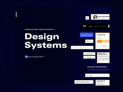 Design System Landing Page | Web Design agency branding design design system interface landing page product design ui ux web