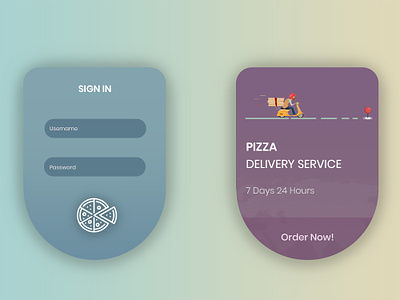 Pizza Delivery App app creative delivery delivery app design food illustration ios login mobile order shopping ui ux