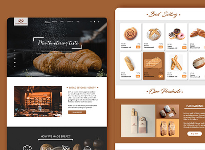 Bakery Website bakery shop brand identity branding company corporate design fresh design landing page minimal ui ui design web webdesign website