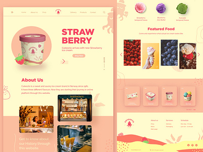 Cuteocto Website avocado branding company design fresh design icecream minimal ocean pink strawberry summer ui web webdesign website