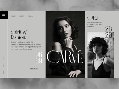 Fashion Web design- Carve