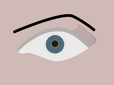The decorated eye design digital illustration digitalart eye figma flat design flat illustration illustration vector