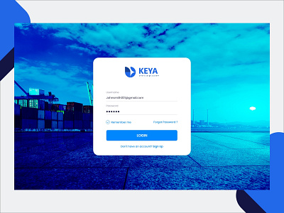 Logistic Login Page Design