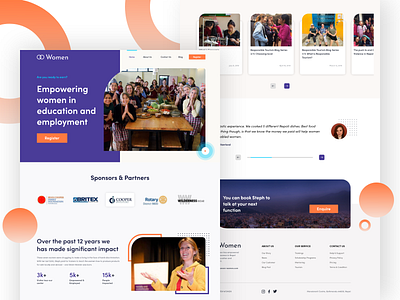 SevenWomen Website Redesign home page landing page design nonprofit ux design webdesign