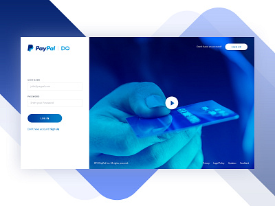 Paypal DQ Login Page