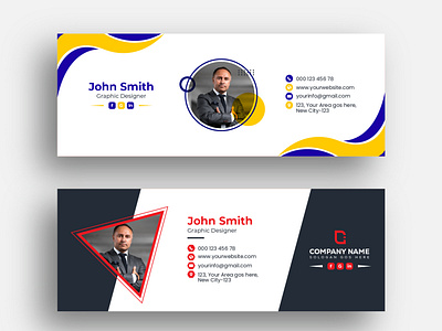 Email Signature Template Design abstract brand identity branding business design editorial email email design email footer email marketing email receipt email signature email signature design email signatures email template flat leaflet