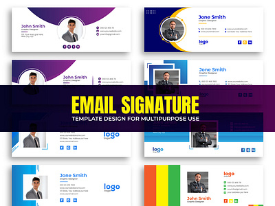 Email Signature Template Design For Multipurpose Use.