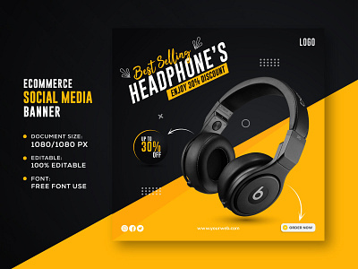 Social Media Banner Design Template For Ecommerce Product Sell