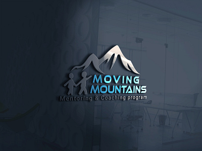 Moving Mountains Logo branding and identity creative logo design flat logo design minimalist logo typography logo