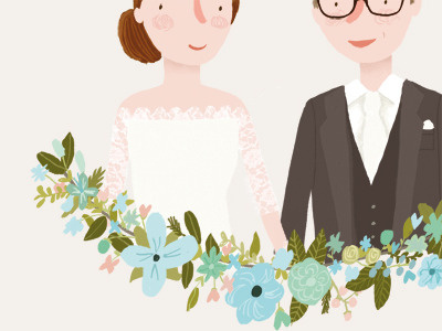 Custom wedding illustration