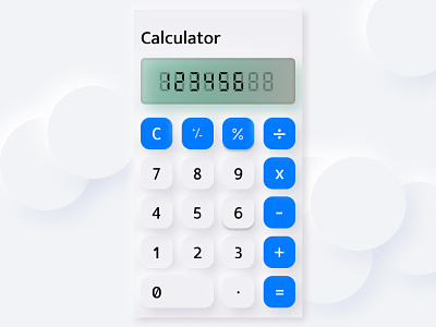 Neumorphism Calculator aplikasi calculator calculator ui design neumorphic neumorphism ui ui design uiux