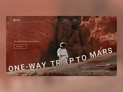 One-way trip to Mars web design design ui ux web