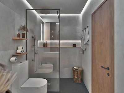 Bathroom Visualization 3d studio max bathroom interior design renovation project