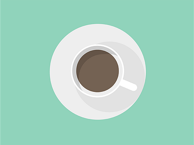 Coffee cup breakfast coffee cup drink flat food green icon pastel shadow