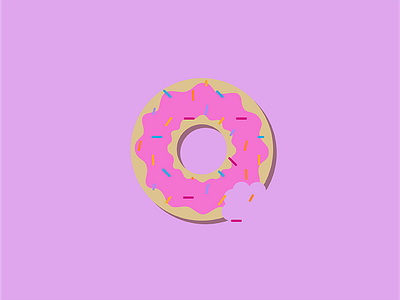 Donut bakery donut doughnut flat food icon treat yum