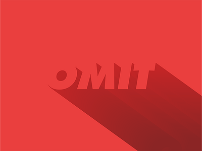 Omit Progress gradient omit red shadow type word