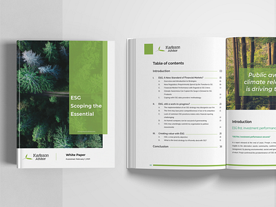 White paper Design branding brochure design brochure mockup company profile dailyui design document design green logo icon illustration infographic design light mode logo magazine cover magazine design nature design typography vector white paper white paper design