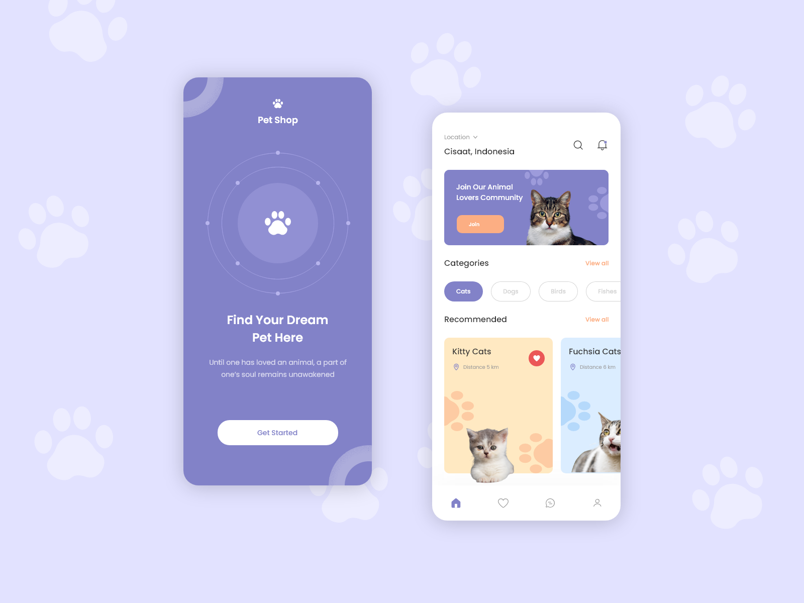 Pet Store App UI by ArtAasom on Dribbble