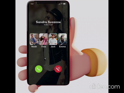 Video Call App app application call clean ui design illustration ui ux video video app video call vintage