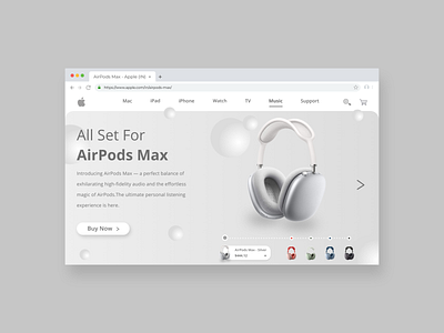 AirPods Max Landing Page